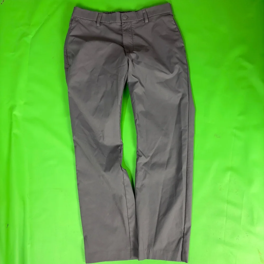 Banana Republic Performance Pants Mens 34/30 Gray Tech Golf Zipper Pockets